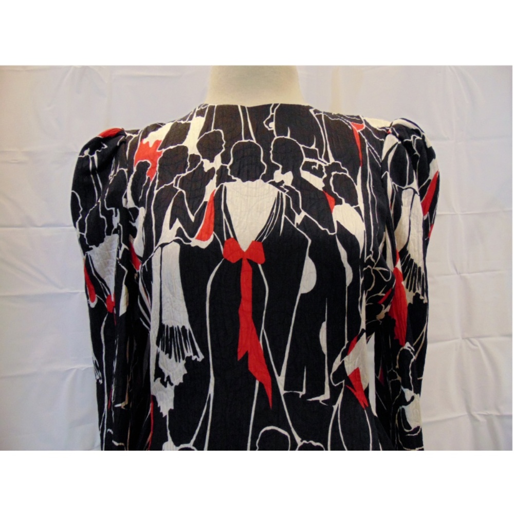 Vintage Carolina Herrera knee length dress Sz 8 - Picture 3 of 6